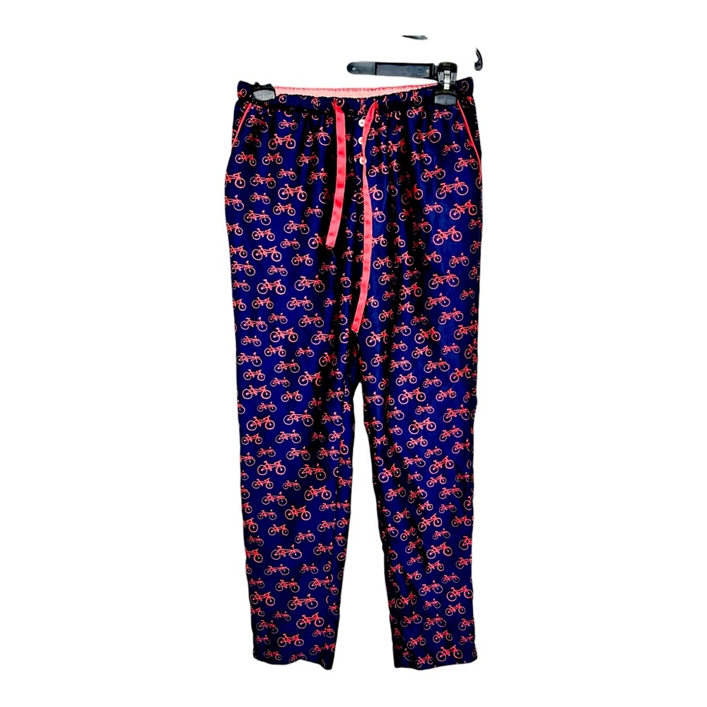 Anthropologie Eloise XS Pajama Pants Pink Bike Print